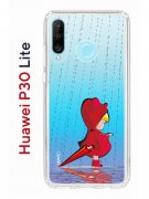 Чехол-накладка Huawei P30 Lite/Honor 20S/Honor 20 Lite/Nova 4e Kruche Print Девочка с зонтом
