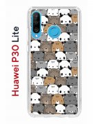 Чехол-накладка Huawei P30 Lite/Honor 20S/Honor 20 Lite/Nova 4e Kruche Print Медвежата
