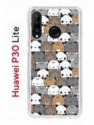 Чехол-накладка Huawei P30 Lite/Honor 20S/Honor 20 Lite/Nova 4e Kruche Print Медвежата