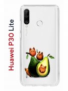Чехол-накладка Huawei P30 Lite/Honor 20S/Honor 20 Lite/Nova 4e Kruche Print Авокотики