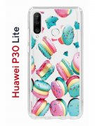 Чехол-накладка Huawei P30 Lite/Honor 20S/Honor 20 Lite/Nova 4e Kruche Print Макарон