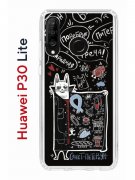 Чехол-накладка Huawei P30 Lite (585137) Kruche PRINT Кот Питер