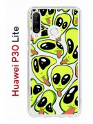 Чехол-накладка Huawei P30 Lite (585137) Kruche PRINT Инопланетянин