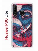 Чехол-накладка Huawei P30 Lite (585137) Kruche PRINT Японская змея
