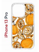 Чехол-накладка Apple iPhone 13 Pro (606543) Kruche PRINT Апельсины