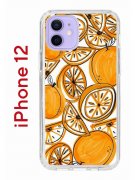 Чехол-накладка Apple iPhone 12  (588925) Kruche PRINT Апельсины