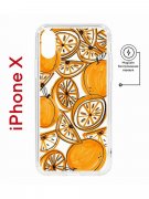Чехол-накладка Apple iPhone X (598892) Kruche PRINT Апельсины