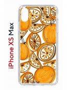 Чехол-накладка Apple iPhone XS Max (580655) Kruche PRINT Апельсины