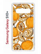 Чехол-накладка Samsung Galaxy S10+ Kruche Print Апельсины