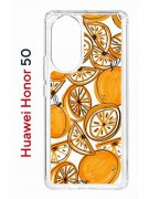 Чехол-накладка Huawei Honor 50 (610635) Kruche PRINT Апельсины