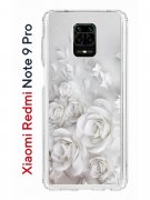 Чехол-накладка Xiaomi Redmi Note 9 Pro/Note 9 Pro Max/Note 9S Kruche Print White roses