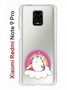 Чехол-накладка Xiaomi Redmi Note 9 Pro/Redmi Note 9S/Redmi Note 9 Pro Max Kruche Print Кот-единорог