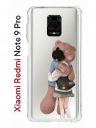 Чехол-накладка Xiaomi Redmi Note 9 Pro  (588932) Kruche PRINT Девочка с мишкой