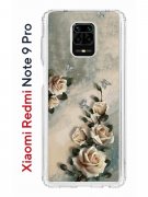 Чехол-накладка Xiaomi Redmi Note 9 Pro/Redmi Note 9S/Redmi Note 9 Pro Max Kruche Print Белая роза
