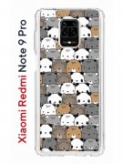 Чехол-накладка Xiaomi Redmi Note 9 Pro/Note 9S/Note 9 Pro Max Kruche Print Медвежата