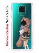Чехол-накладка Xiaomi Redmi Note 9 Pro  (588932) Kruche PRINT Девочка с мишкой