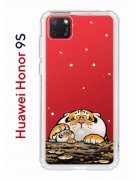 Чехол-накладка Huawei Honor 9S  (588929) Kruche PRINT тигр первый снег