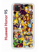 Чехол-накладка Huawei Honor 9S  (588929) Kruche PRINT Симпсоны