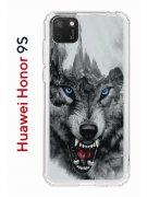 Чехол-накладка Huawei Honor 9S  (588929) Kruche PRINT Волк