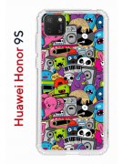 Чехол-накладка Huawei Honor 9S  (588929) Kruche PRINT Monsters music