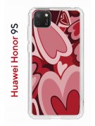 Чехол-накладка Huawei Honor 9S  (588929) Kruche PRINT Сердечки