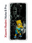 Чехол-накладка Xiaomi Redmi Note 8 Pro Kruche Print Барт Симпсон