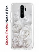 Чехол-накладка Xiaomi Redmi Note 8 Pro Kruche Print White roses