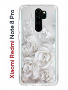 Чехол-накладка Xiaomi Redmi Note 8 Pro Kruche Print White roses