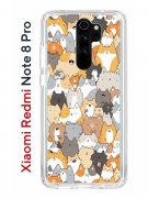 Чехол-накладка Xiaomi Redmi Note 8 Pro Kruche Print Котики