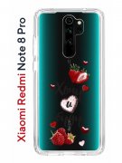 Чехол-накладка Xiaomi Redmi Note 8 Pro Kruche Print Ягодный микс