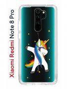 Чехол-накладка Xiaomi Redmi Note 8 Pro Kruche Print Единорожка