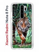 Чехол-накладка Xiaomi Redmi Note 8 Pro Kruche Print Крадущийся тигр