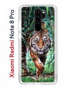 Чехол-накладка Xiaomi Redmi Note 8 Pro Kruche Print Крадущийся тигр