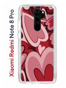 Чехол-накладка Xiaomi Redmi Note 8 Pro (585138) Kruche PRINT Сердечки
