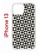 Чехол-накладка Apple iPhone 13 (606542) Kruche PRINT Шахматы-цветы