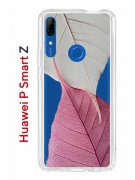 Чехол-накладка Huawei P Smart Z/Y9 Prime 2019/Honor 9X Kruche Print Pink and white