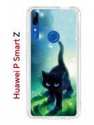 Чехол-накладка Huawei P Smart Z/Y9 Prime 2019/Honor 9X Kruche Print Черный кот