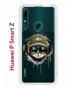 Чехол-накладка Huawei P Smart Z/Y9 Prime 2019/Honor 9X Kruche Print Кот в наушниках