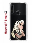 Чехол-накладка Huawei P Smart Z/Y9 Prime 2019/Honor 9X Kruche Print Tattoo Girl