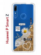 Чехол-накладка Huawei P Smart Z/Y9 Prime 2019/Honor 9X Kruche Print Крафтовые наклейки