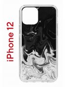 Чехол-накладка Apple iPhone 12  (588925) Kruche PRINT Разводы краски