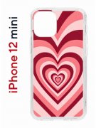 Чехол-накладка iPhone 12 mini Kruche Print Сердце