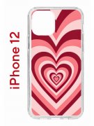 Чехол-накладка iPhone 12/12 Pro Kruche Print Сердце