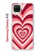 Чехол-накладка Samsung Galaxy A12/M12 Kruche Print Сердце