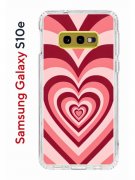 Чехол-накладка Samsung Galaxy S10e Kruche Print Сердце