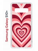 Чехол-накладка Samsung Galaxy S10+ Kruche Print Сердце