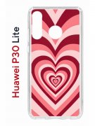 Чехол-накладка Huawei P30 Lite (585137) Kruche PRINT Сердце