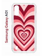 Чехол-накладка Samsung Galaxy A01/A015 Kruche Print Сердце