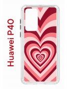 Чехол-накладка Huawei P40 (583862) Kruche PRINT Сердце