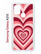 Чехол-накладка Samsung Galaxy A21S Kruche Print Сердце